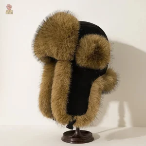 Chapeau d'hiver multicolore style soviétique