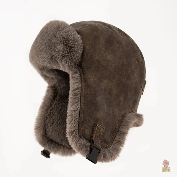 Chapka militaire ushanka en fourrure biformat