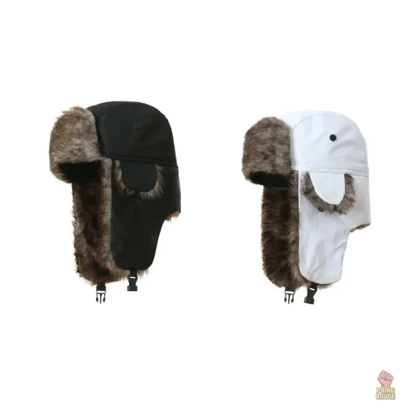 Chapka en fourrure avec design unique