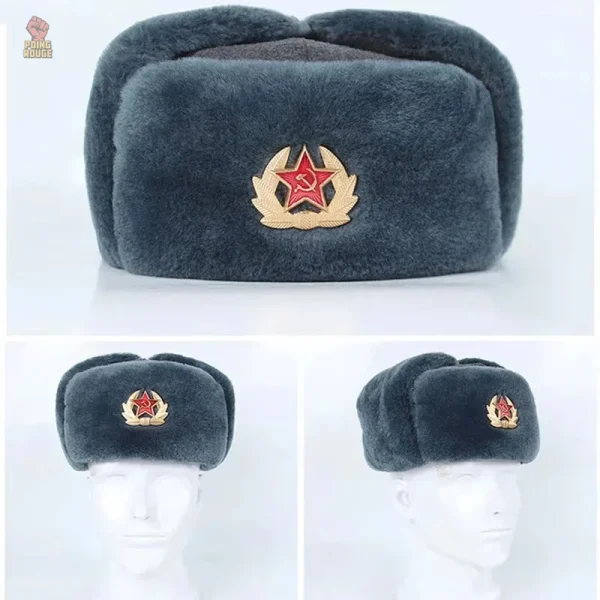 Chapka soviétique ushanka avec décorations