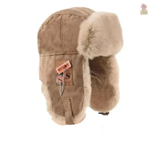 Ushanka multicolore en velours léger pour l'hiver