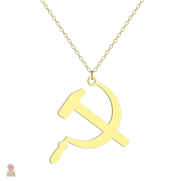 collier-faucille-marteau-dore-sovietique-1 Collier faucille et marteau doré soviétique