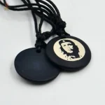 Pendentif rond en résine, style Che Guevara