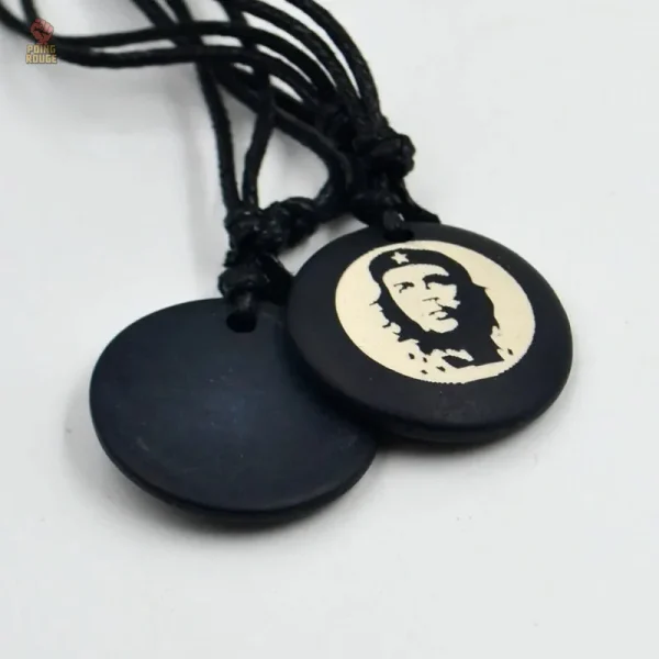 Pendentif rond en résine, style Che Guevara