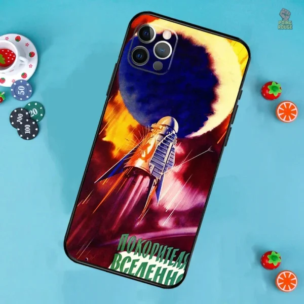 Protection iPhone avec message antimilitariste