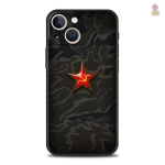 Coque CCCP blason argenté 3D pour iPhone