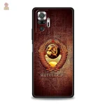 Coque avec blason doré SSSR pour Redmi