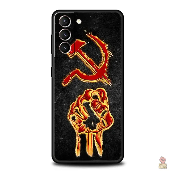 Coque avec emblème rouge pour Samsung