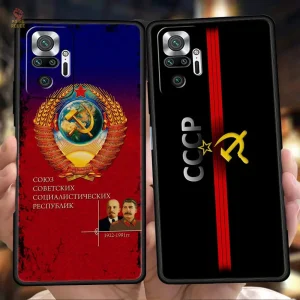 Coque rouge CCCP avec design carte du monde