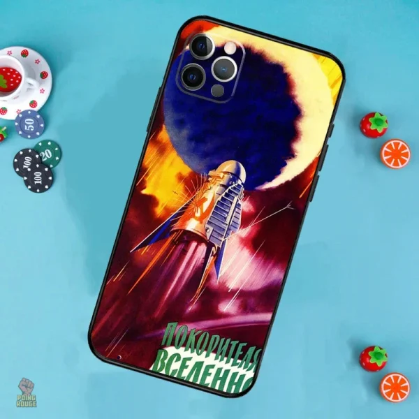 Protection pour iPhone avec thème spatial soviétique