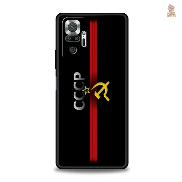 Motif drapeau rouge sur coque pour Redmi