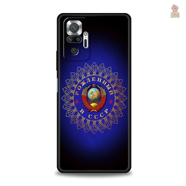 Coque élégante avec drapeau rouge pour Redmi