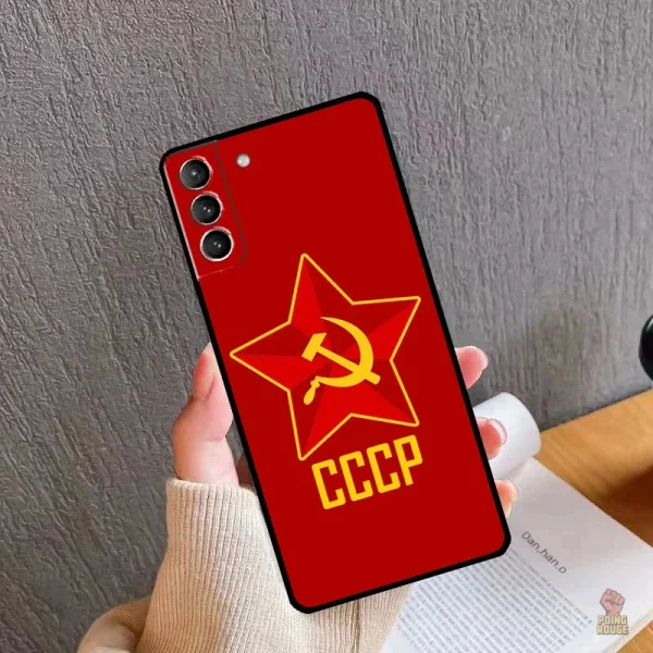 Coque CCCP drapeau rouge soviétique pour Samsung