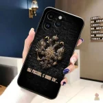 Coque CCCP étoile or sur fond rouge pour iPhone