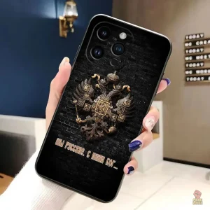 Coque CCCP étoile or sur fond rouge pour iPhone