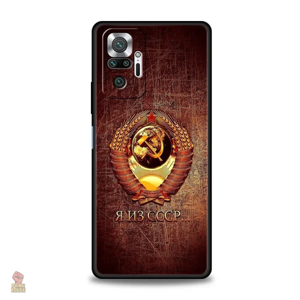 Coque avec motif CCCP pour téléphone Redmi