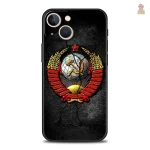 Coque noire iPhone avec emblème CCCP