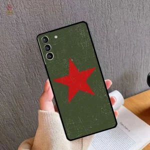 Coque vintage militaire CCCP étoile rouge pour Samsung