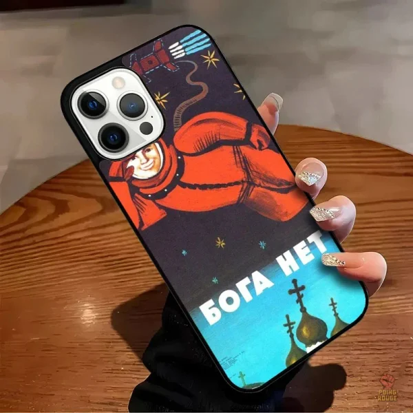 Coque de protection noir, thème soviétique