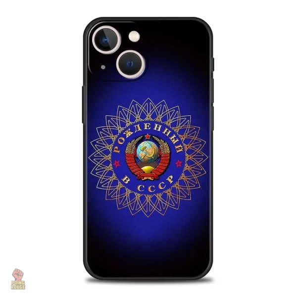 Coque colorée rouge et noire pour iPhone