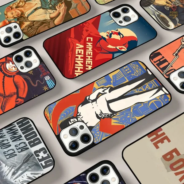 Coque iPhone Communiste avec design rouge emblématique