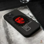 Coque iPhone Che Guevara stencil sur fond noir