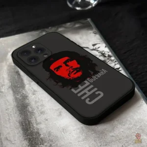 Coque iPhone Che Guevara stencil sur fond noir