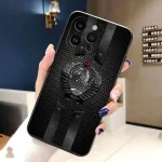 Coque à motif drapeau noir pour iPhone
