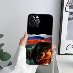 Motif alpin avec ours sur coque iPhone résistante