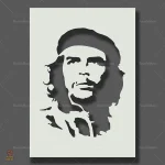 Affiche artistique Che Guevara, style stencil monochrome