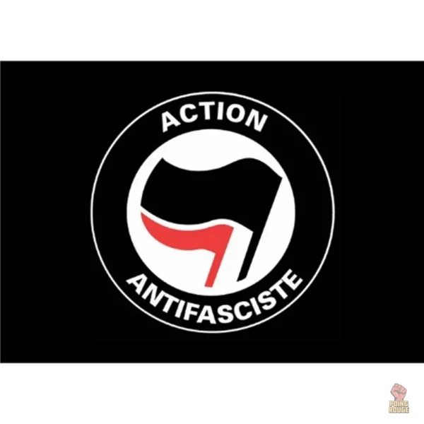 Drapeau avec design engagé contre le fascisme