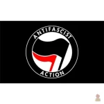Drapeau militant pour l'action antifasciste