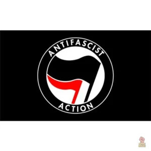 Drapeau militant pour l'action antifasciste