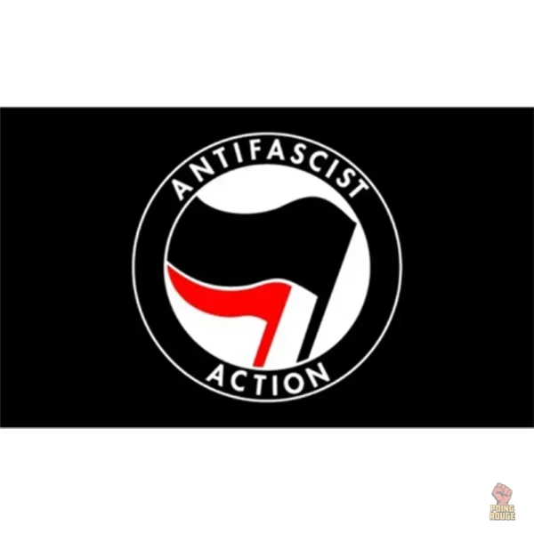 Drapeau militant pour l'action antifasciste