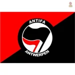 Drapeau aux couleurs vives pour la lutte antifasciste