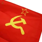 Drapeau classique rouge CCCP avec faucille et marteau dorés