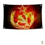 Drapeau CCCP Flamme Révolutionnaire