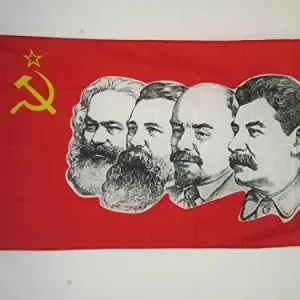 Drapeau CCCP avec portraits de Marx