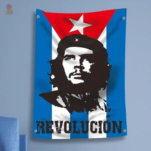 Drapeau Che Guevara en couleurs inspirées de Cuba