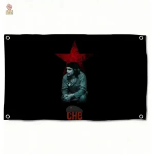 Drapeau Cuba avec symbole révolutionnaire emblématique