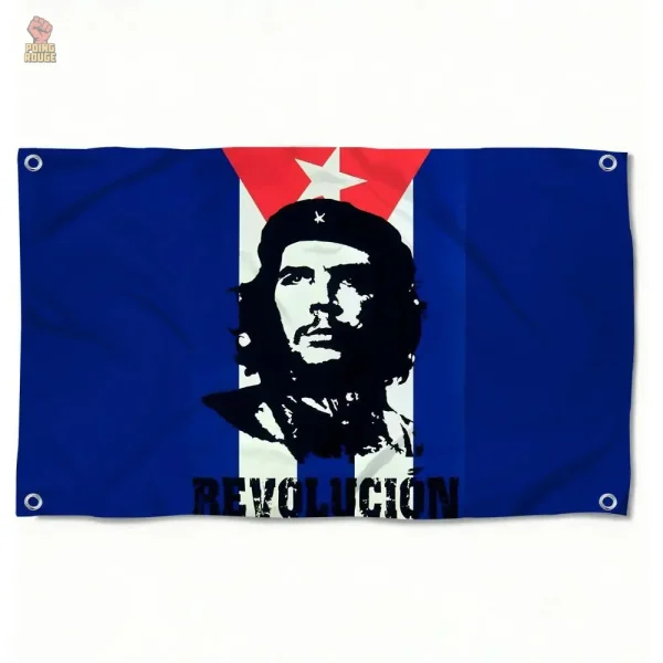 Drapeau révolutionnaire affichant l'icône Che