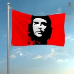 Drapeau Che Guevara rouge, noir et blanc pour extérieur