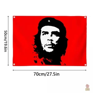Drapeau communiste Che Guevara en design stencil mat