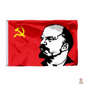 Drapeau rouge avec symbole communiste, emblème de l'histoire