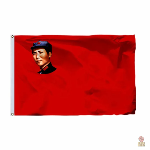 Drapeau communiste Mao, couleur rouge emblématique