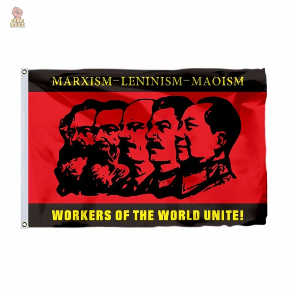 drapeau-communiste-marxisme-leninisme-maoisme-rouge-1 Drapeau rouge Marxiste-Léniniste-Maoïste, symbole communiste