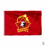 Drapeau pionnier soviétique rouge, symbole communiste emblématique