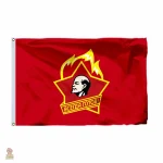 Drapeau rouge avec emblème soviétique, représentant le communisme