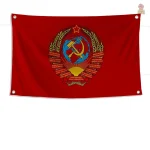 Drapeau avec marteau et faucille, symbole de l'URSS