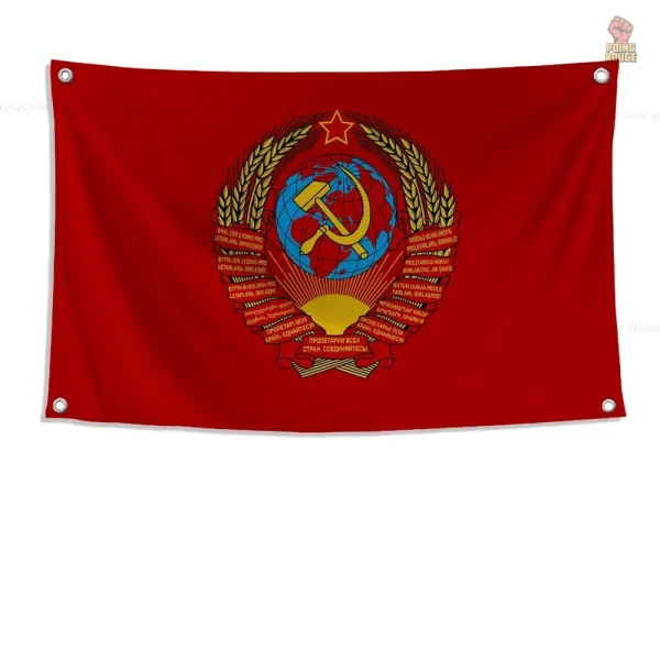 Drapeau avec marteau et faucille, symbole de l'URSS